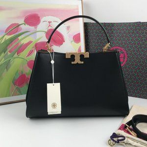 Tory Burch Eleanor Satchell Black Handbag